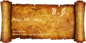 May János névjegykártya